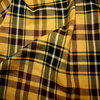 Сорочечная ткань в клетку цвет желтый, коричневый