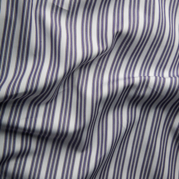 Ткань сорочечная "Полоска" (фиолетовый)
