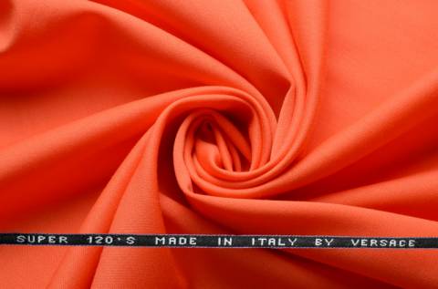 Костюмная шерсть Versace super 120 - Оранжевый
