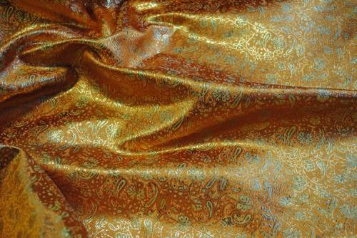 Ткань Парча Золотая абстракция