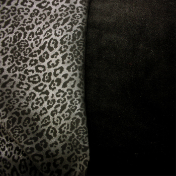 Дубленочная ткань цвет черный леопард