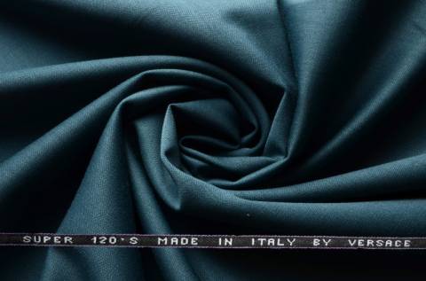 Костюмная шерсть Versace super 120-Темно-лазурный