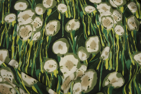 Ткань с принтом тюльпаны