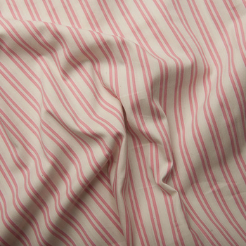 Ткань сорочечная Диор "Полоска" (розовый)