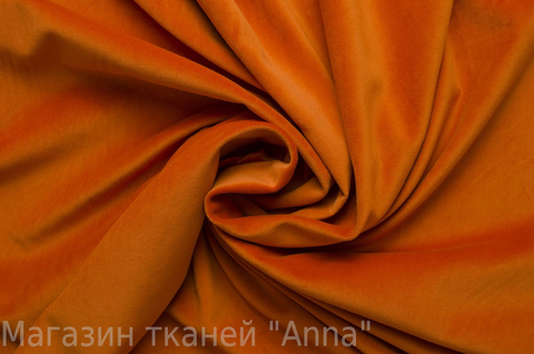 Бархат хлопковый натуральный-Горчичный