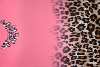Трикотаж джерси леопард на розовом (купон)