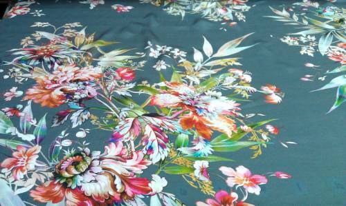 Шелковая ткань — красивые цветы