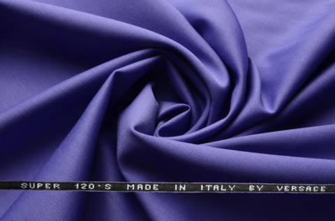 Костюмная шерсть Versace super 120-Сине-фиолетовый
