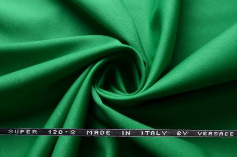 Костюмная шерсть Versace super 120-Зеленый