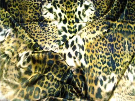 Атласный шелк - звериный принт леопард