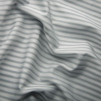 Ткань сорочечная Бриони "Полоска" (белый,серый)