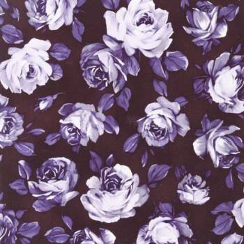 Ткань хлопок - фиолетовые розы