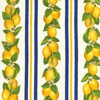 Бордюрная ткань - кайма (лимоны)