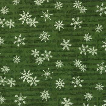 Новогодняя ткань снежинки MODA (США)