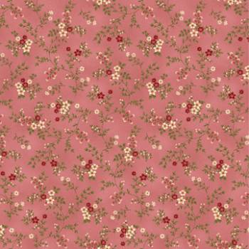 Ткань хлопок - мелкие цветочки на розовом